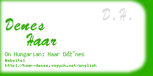 denes haar business card